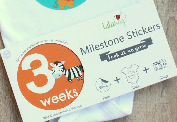 Look At Me Grow Milestone Stickers - Wild About Animals